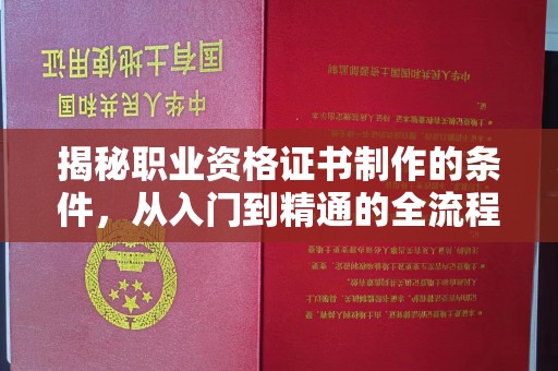 文昌揭秘职业资格证书制作的条件，从入门到精通的全流程解析
